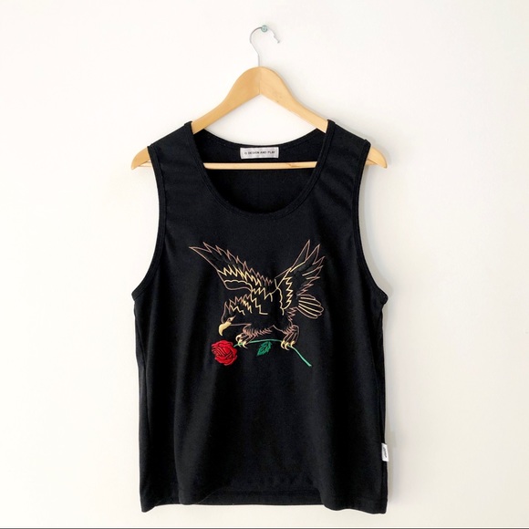 Embroidered Eagle and Rose Tank Top - Picture 1 of 5